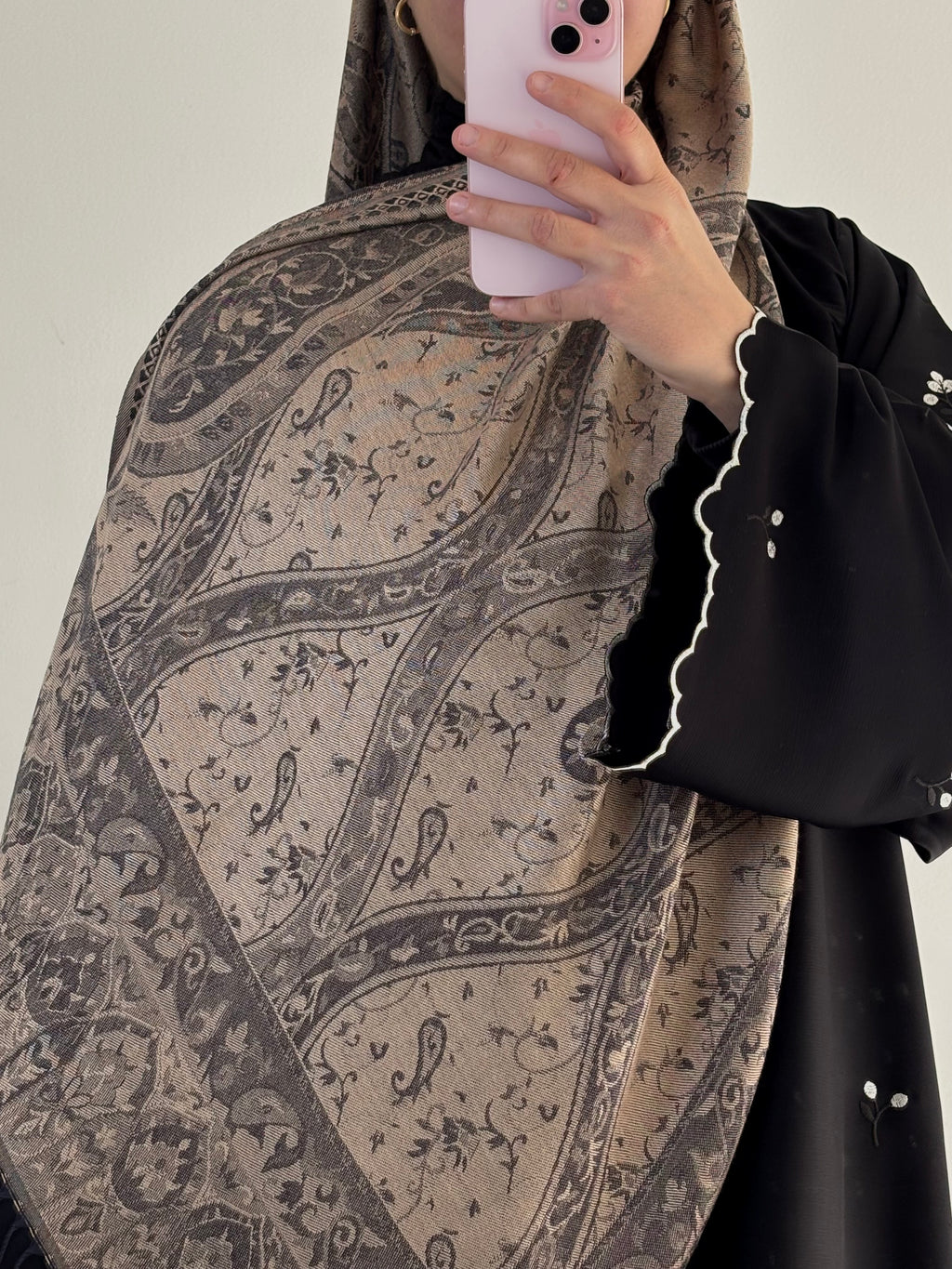 PASHMINA - noir / beige